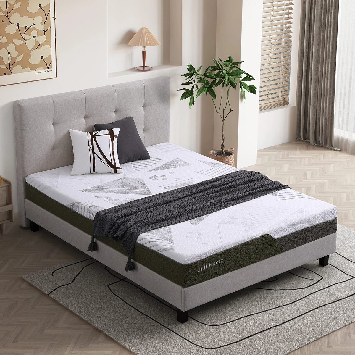 20MM-05 Hypo-allergenic Premium Memory Foam King Mattress 12 Inch with Washable Zipper Cover - JLH Home 1