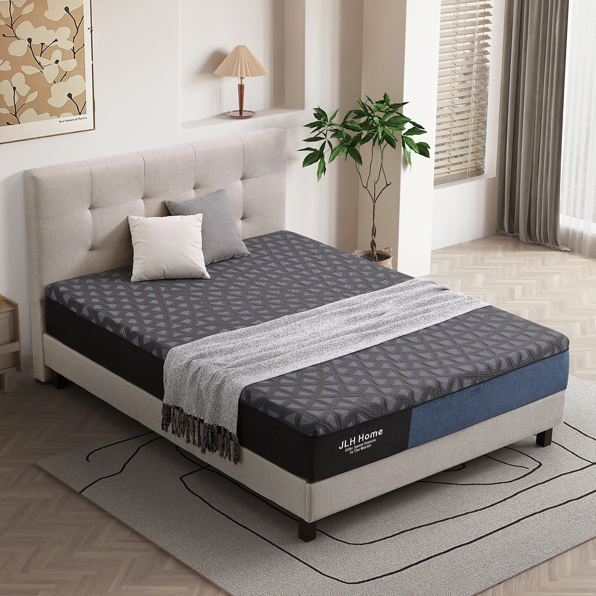 25MM-04 matras met hoge dichtheid, ergonomische ondersteuning in zones, zero-pressure memory foam matrassen met HD-schuimlaag 1