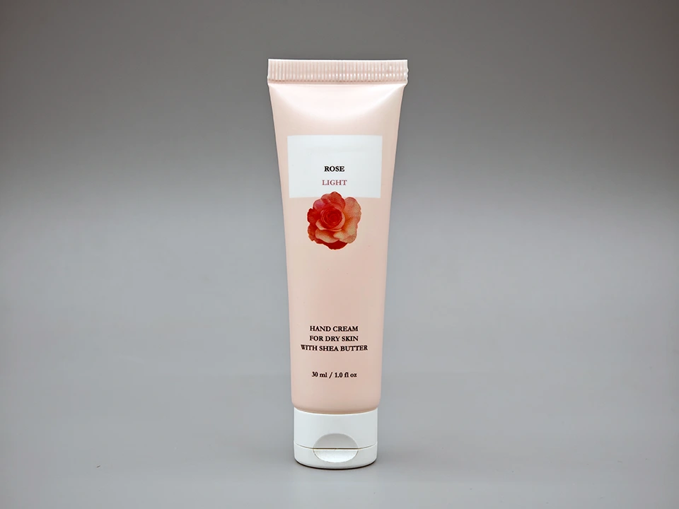 Pink Rose Hand Cream Tube PE Offset Print Flip Cap Compact Packaging 1