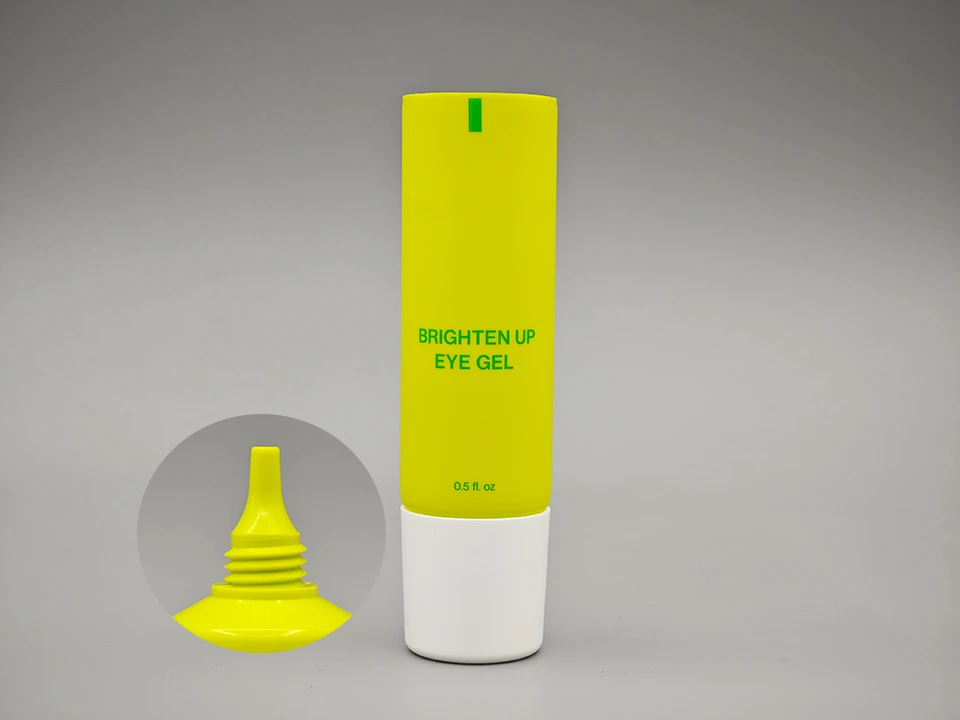 Eye Cream Tube PE Matte Yellow Nozzle Cap Round Packaging 1