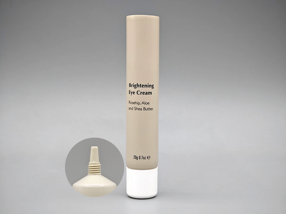 Brown Eye Cream Tube Glossy Nozzle Twist Cap Round Design 1