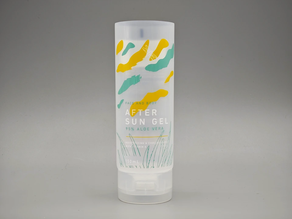 Transparent Sunscreen Tube Clear Flip Cap Large Capacity Round Design 1