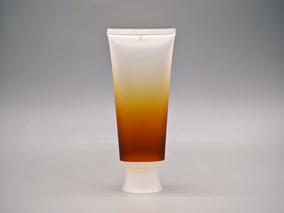 Custom Cosmetic Tube 100ml D40mm PE Transparent Brown Gradient Cap 1