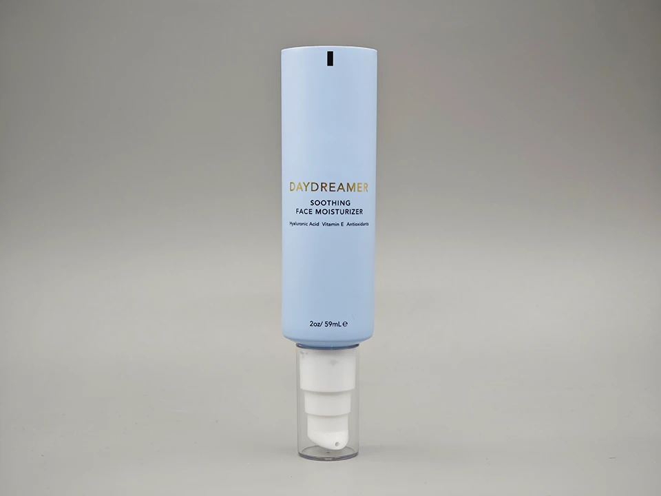 Tubo per crema viso personalizzato 59 ml D35 mm Tubo per imballaggio idratante in PE blu 1