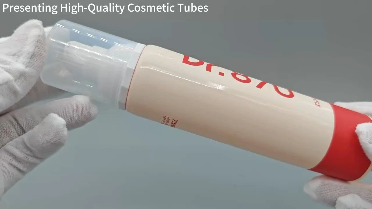 Tubo de bomba de loción brillante y amarillo suave con material de educación de gasolina de gasa transparente 100 ml 1
