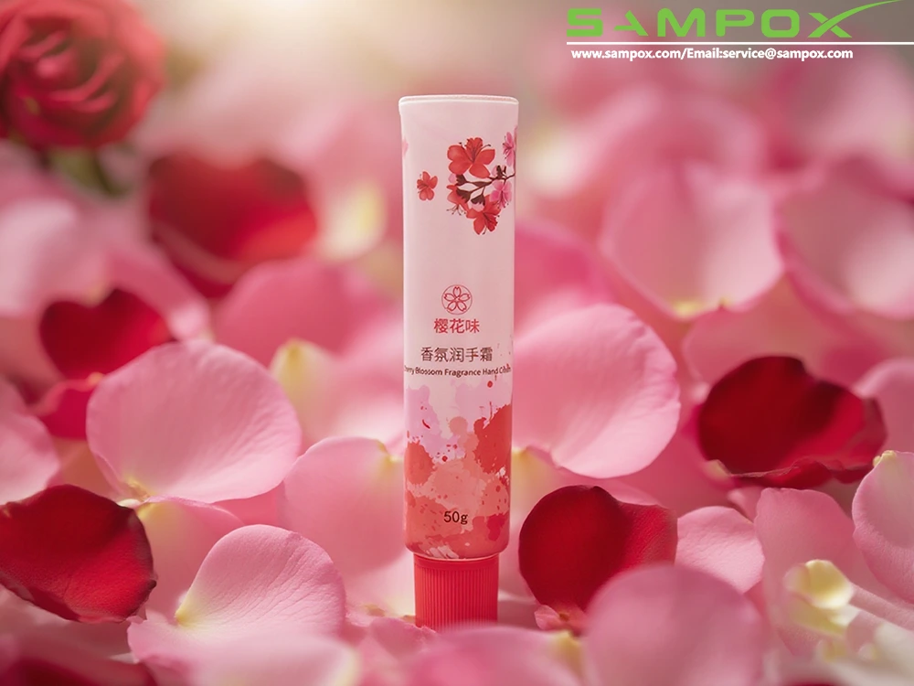 Pink Aluminum Plastic Cleanser Tube with Textured Screw Cap D30mm 1