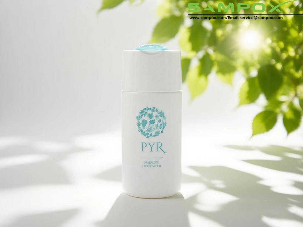 ขวดพลาสติก HDPE สีขาวแบบฝาพับพร้อมฝาเปิดแบบช้อน 70 กรัม D48 มม. 1