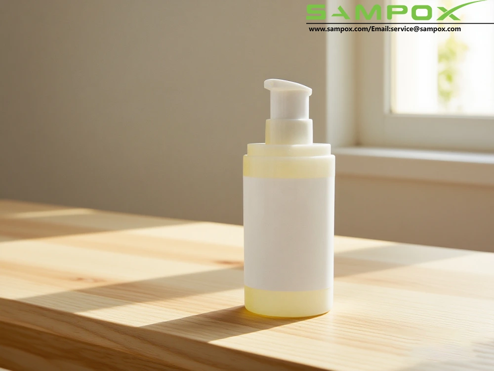 ขวดโลชั่นสุญญากาศสองชั้น PETG สีขาวพร้อมก้นบิด 36 มม. 1