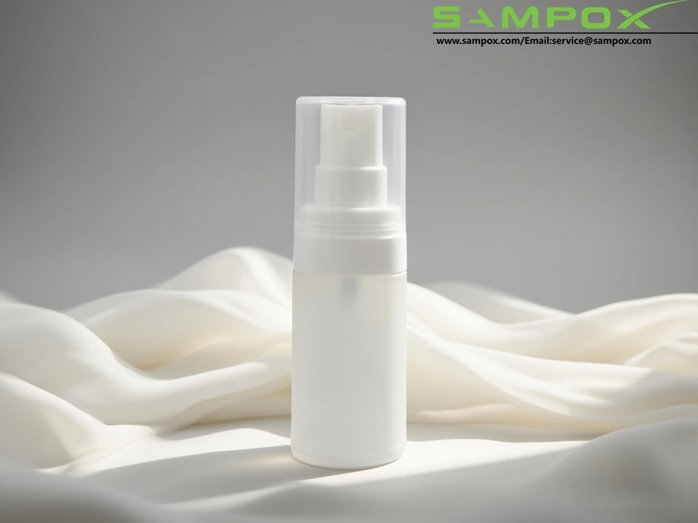 Transparent Matte PP Airless Spray Bottle with Lotion Pump 15ml 29mm 1