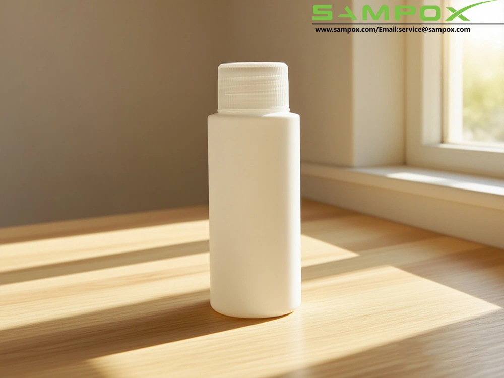 ขวดจ่ายพลาสติก PCR ที่เป็นมิตรต่อสิ่งแวดล้อมพร้อมฝาปิดเสริม 1