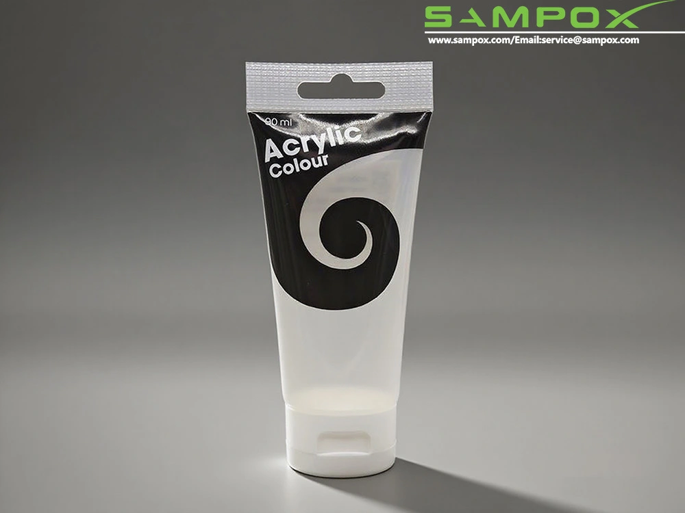 PE Plastic Tube with Hanging Hook Hole and Flip Cap, 90ml 1