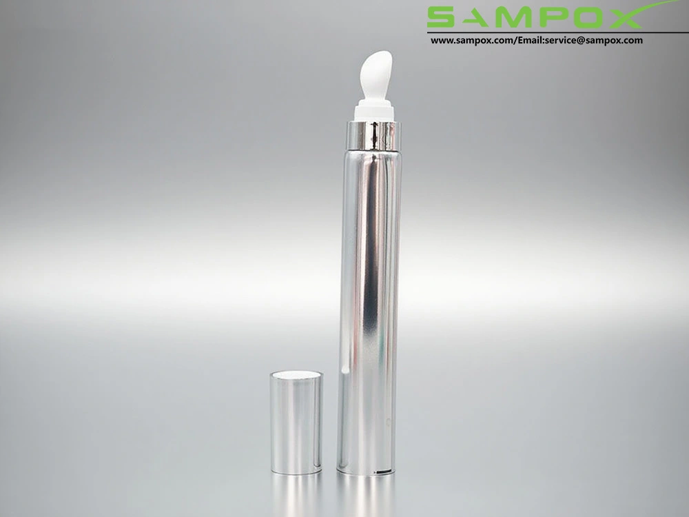 Tubo per crema contorno occhi con tappo in alluminio galvanizzato e applicatore in ceramica D19mm 1