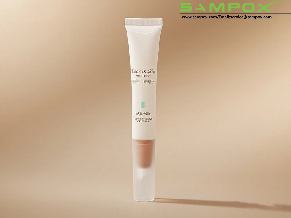 Tubetto per balsamo labbra con stampa a caldo in argento e tappo ottagonale lungo D19mm 1