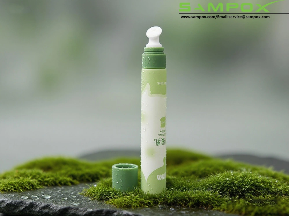 أنبوب لوشن مهدئ بغطاء أخضر وطرف سيراميكي 15 مل D19mm 1