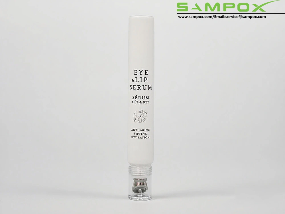 أنبوب كريم العين الأبيض مع أداة تطبيق من سبيكة فضية 19 مم 1