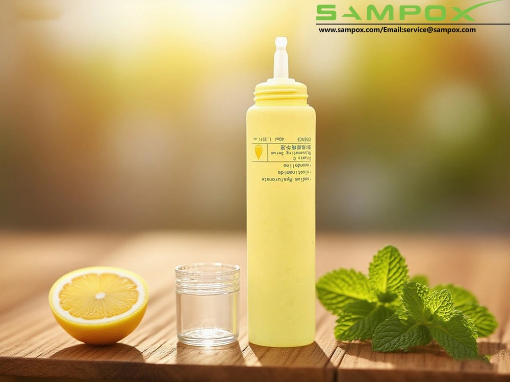 Tube d&#39;essence jaune en PE avec bouchon transparent et compte-gouttes, 40 ml 1