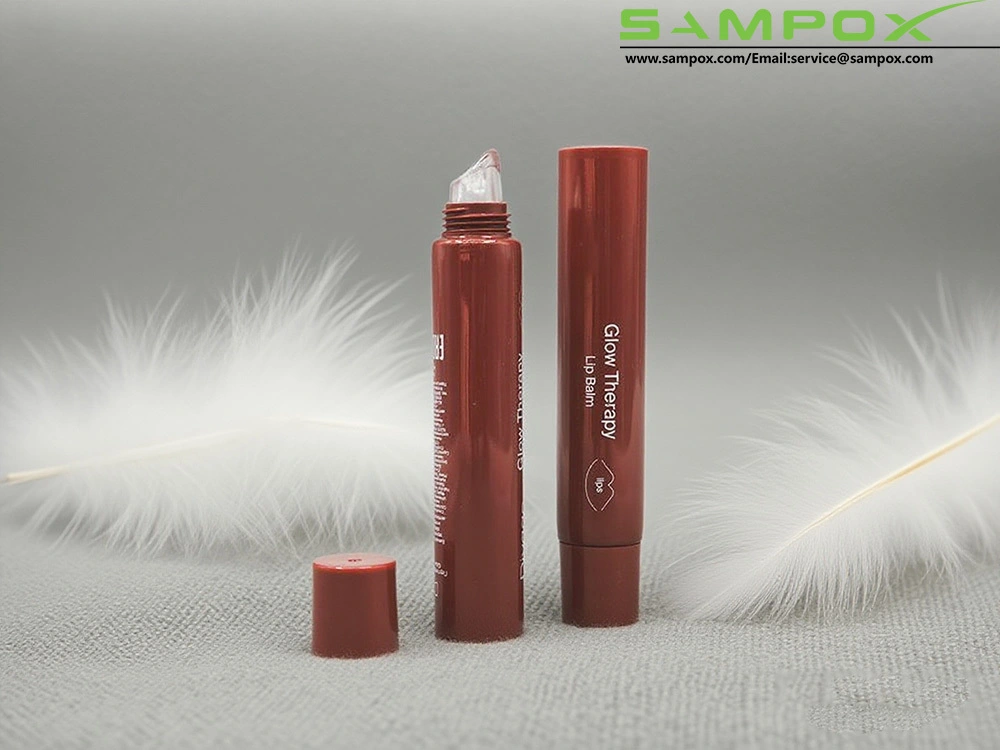 Bálsamo labial elegante na cor vinho profundo, em tubo, com aplicador de silicone, 12ml/19mm 1