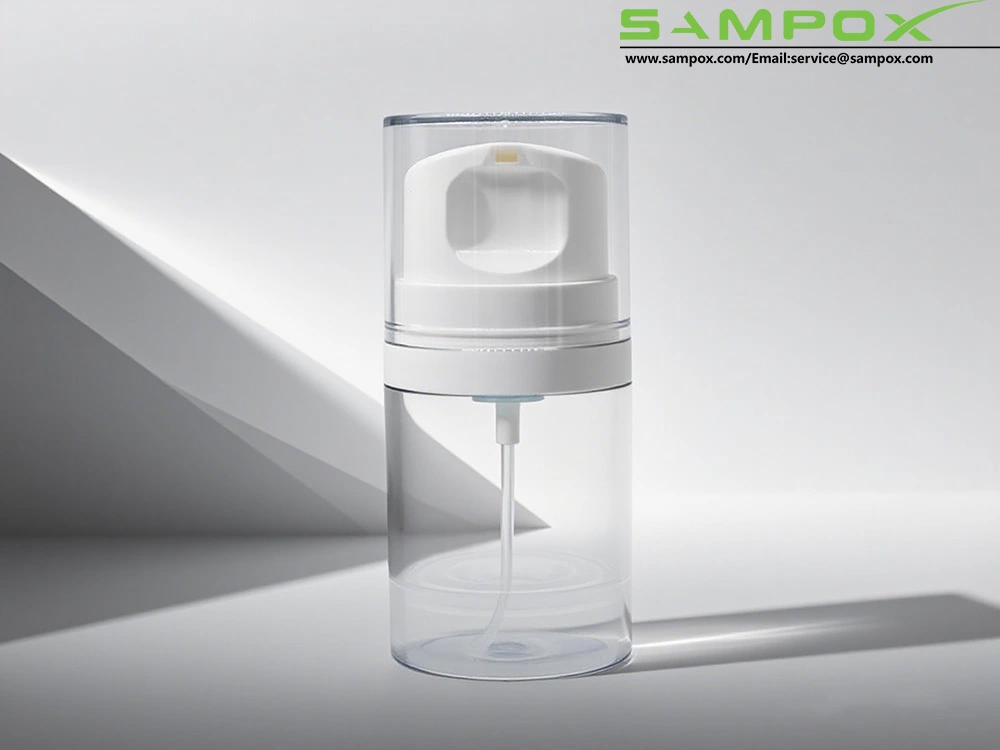 Flacone per lozione AS trasparente con pompa bianca e capacità di 50 ml 1