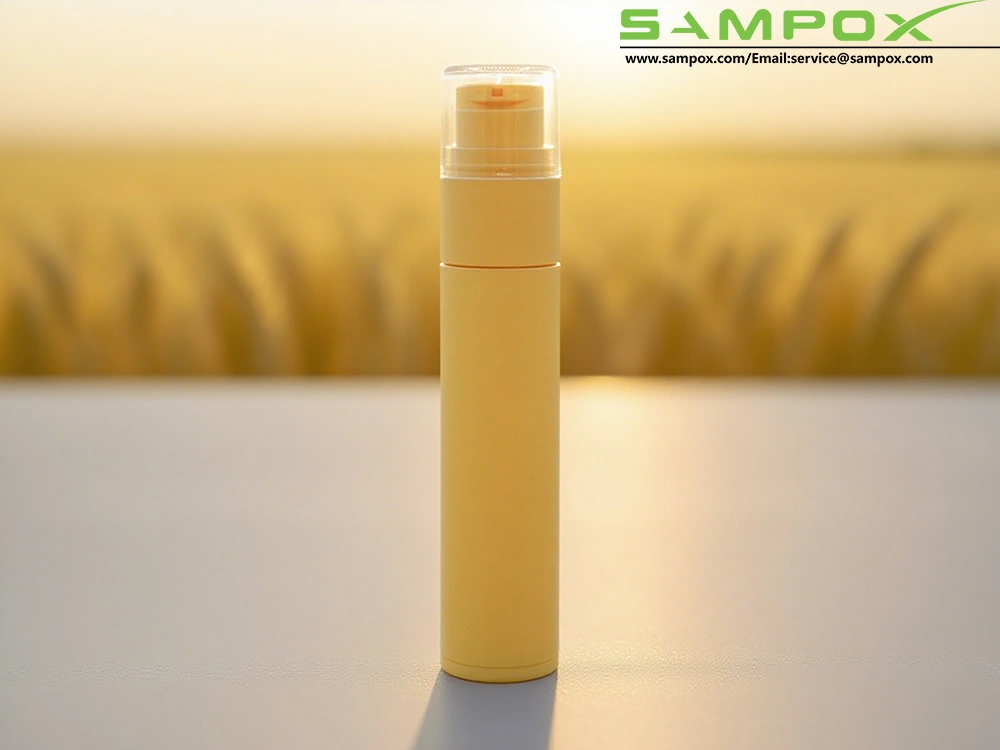 Flacone per lozione airless in PP giallo con pompa, capacità 60 ml 1