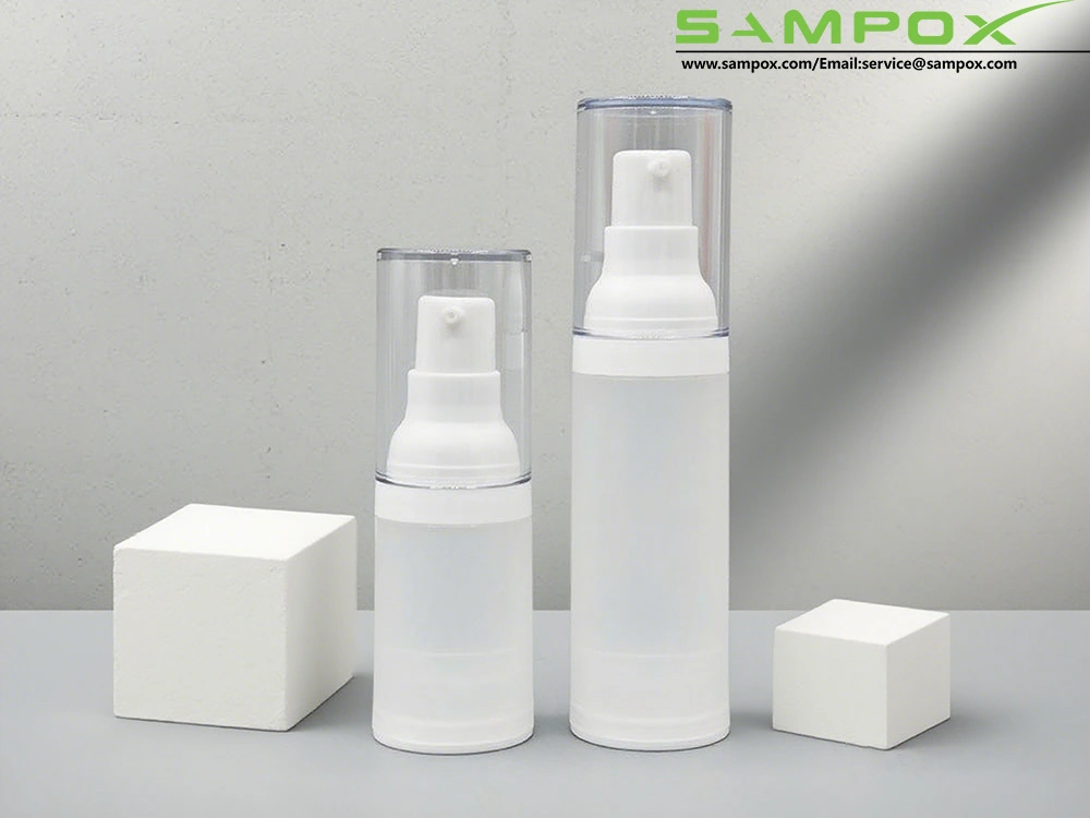 Frosted PP Airless Lotion Bottle with White Pump, 20ml/30ml/50ml 1