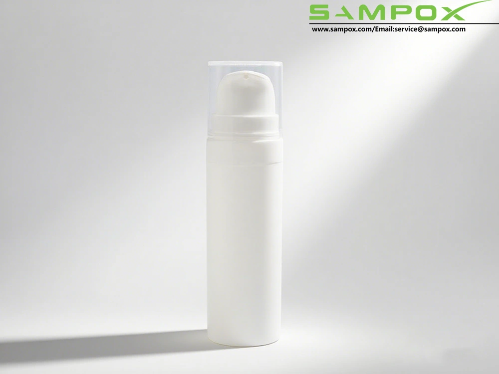 Flacone per lozione airless in PP bianco con pompa bianca, 15 ml 1