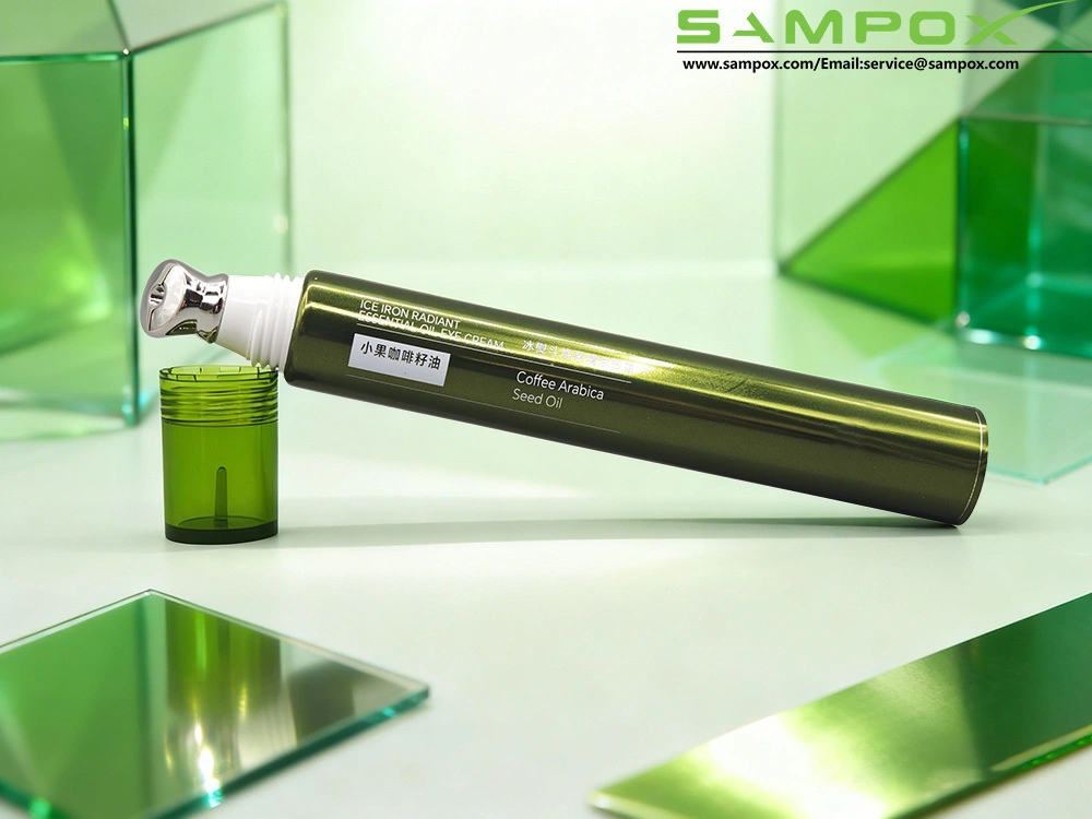 Glossy Green ABL Eye Tube with Silver Zinc Alloy Tip 15g/19mm 1