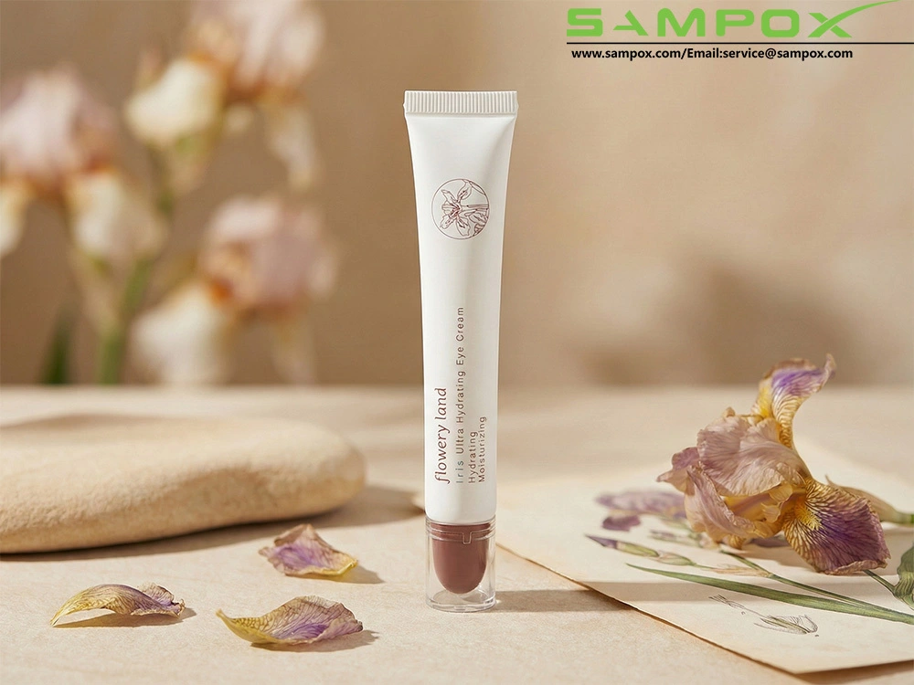 White PE Rollerball Eye Tube with Dual-Layer Cap 20g/19mm 1