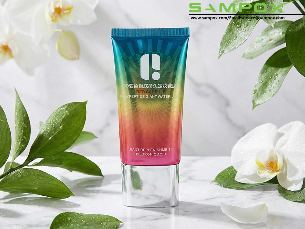 Holographic Rainbow Gradient ABL Oval Tube for BB Cream 40g/35mm 1