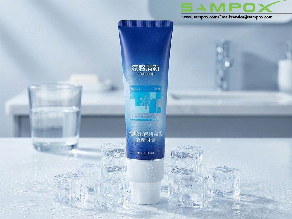 Tube de dentifrice ABL à dégradé bleu avec technologie rafraîchissante, 100 g, 35 mm 1