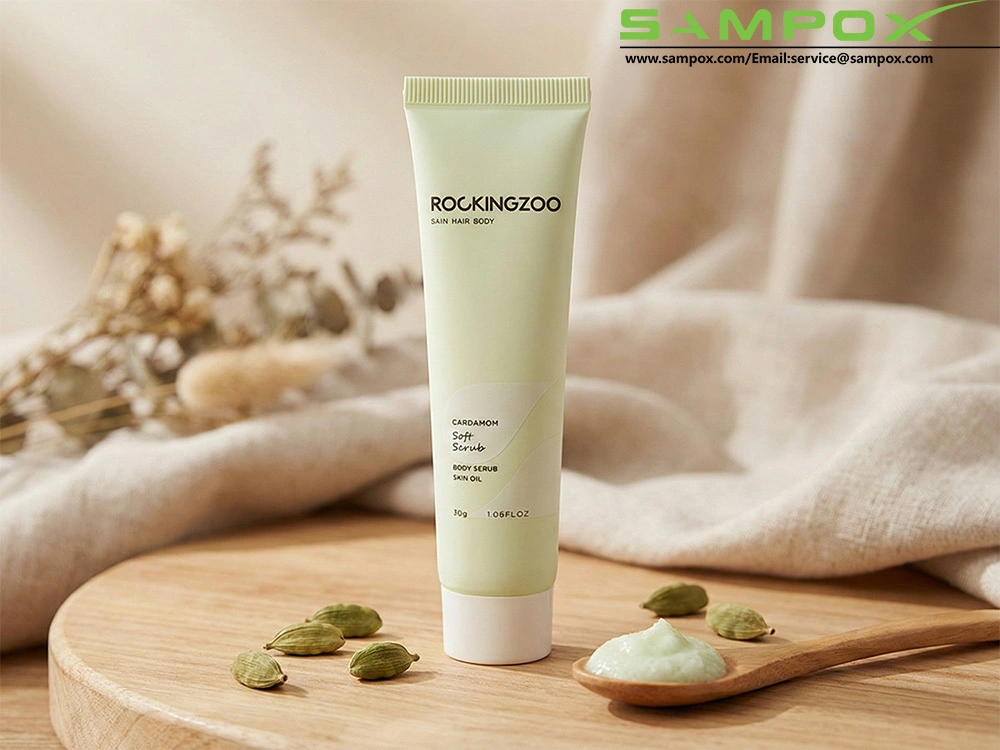 Tubo de PE verde pastel mate para exfoliante corporal, 30 g, 25 mm 1