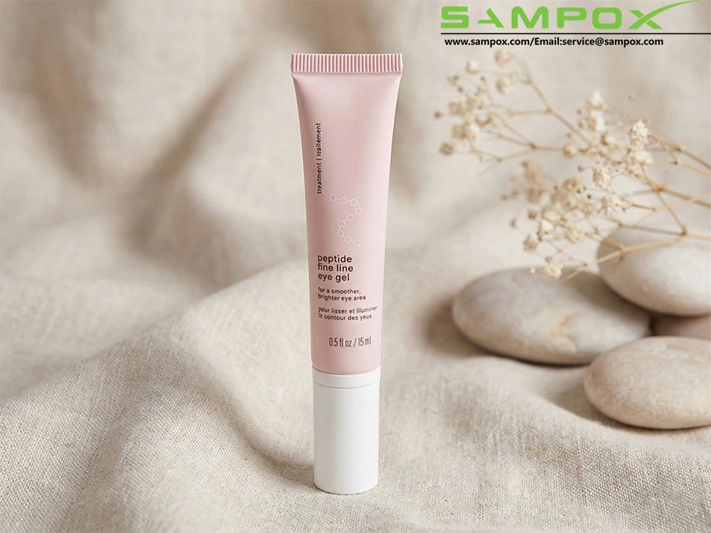 Dusty Pink PCR Eye Gel Tube with Airless Pump 15ml 19mm 1