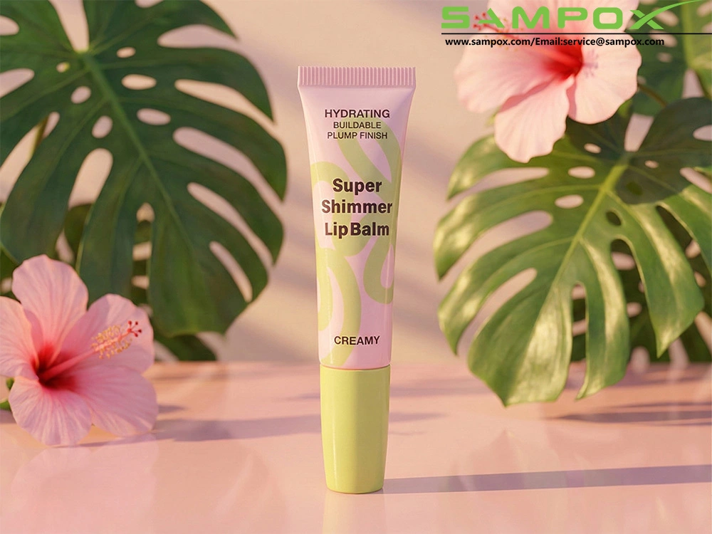 Custom PE Lip Balm Tube with Donut Silicone Applicator 19mm 1