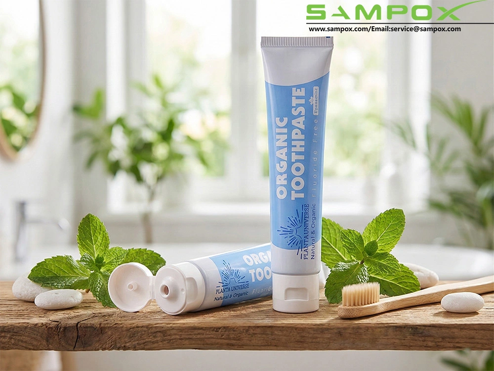 Экологически чистая зубная паста в тюбике из 100% био-ПЭ сахарного тростника, 90 г, 30 мм. 1