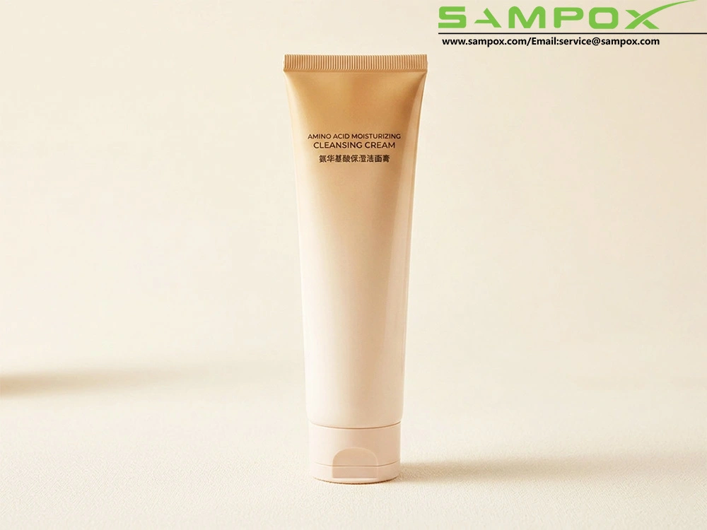 Glossy Peach Gradient PE Reinigungscreme Tube 100g 40mm mit Klappverschluss 1