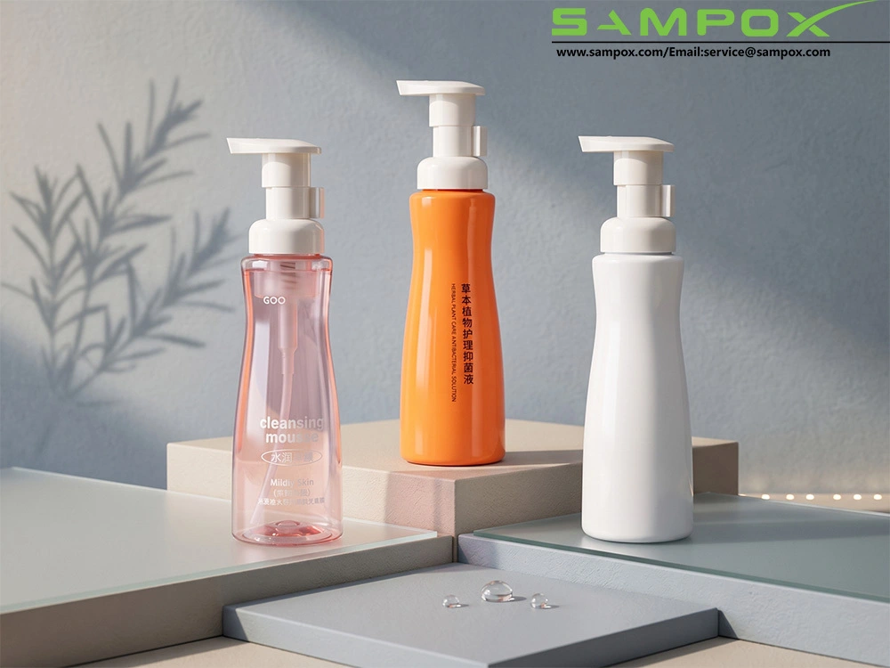 Ergonomic Curvy PET Refillable Shampoo and Body Wash Bottle 150ml 1