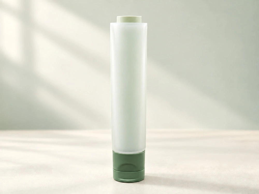 Frosted Dual-Chamber PE Tube with High Flip-Top Cap 60g+60g 40mm 1