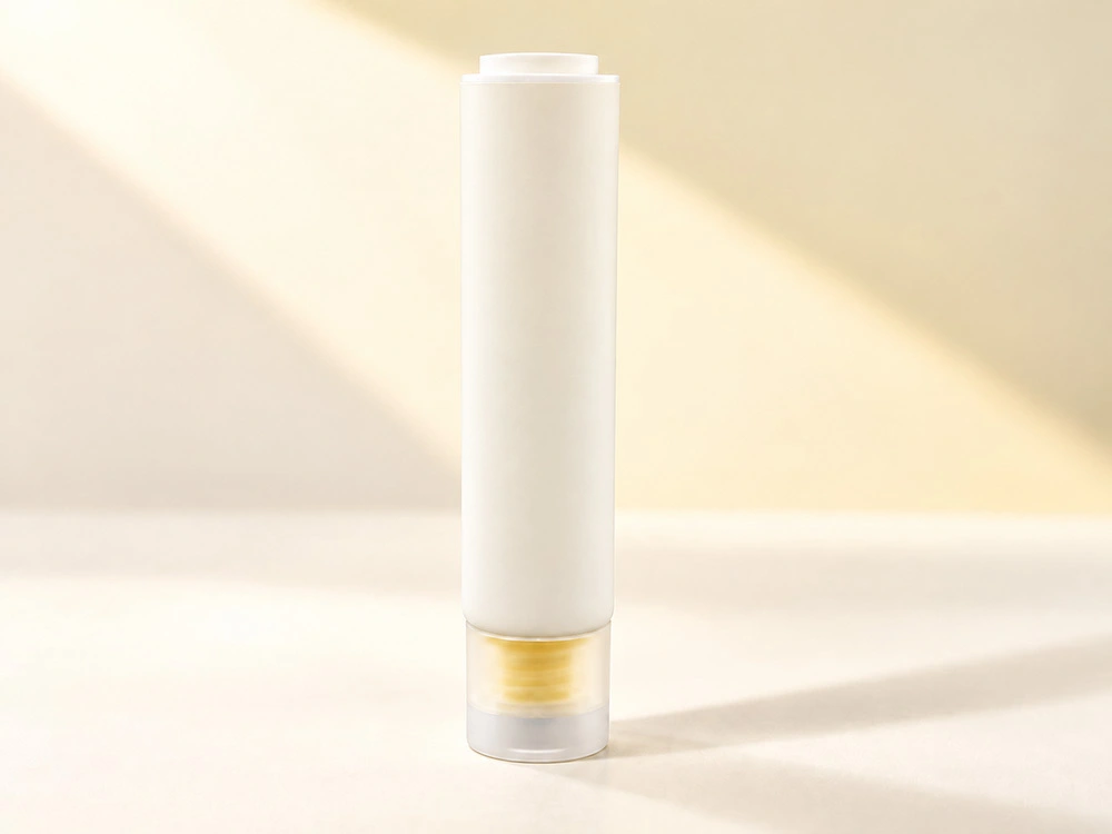 Tube PE dépoli à double compartiment avec bouchon à clapet 50 g + 50 g 40 mm 1