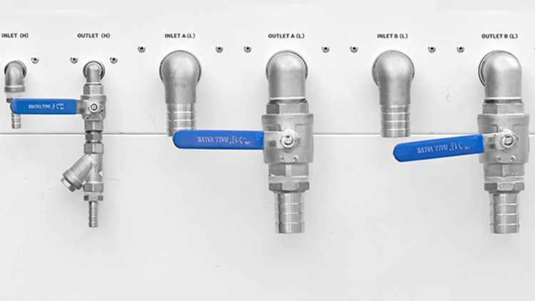 Dual water inlet and water outlet of 40kW Fiber Laser Chiller