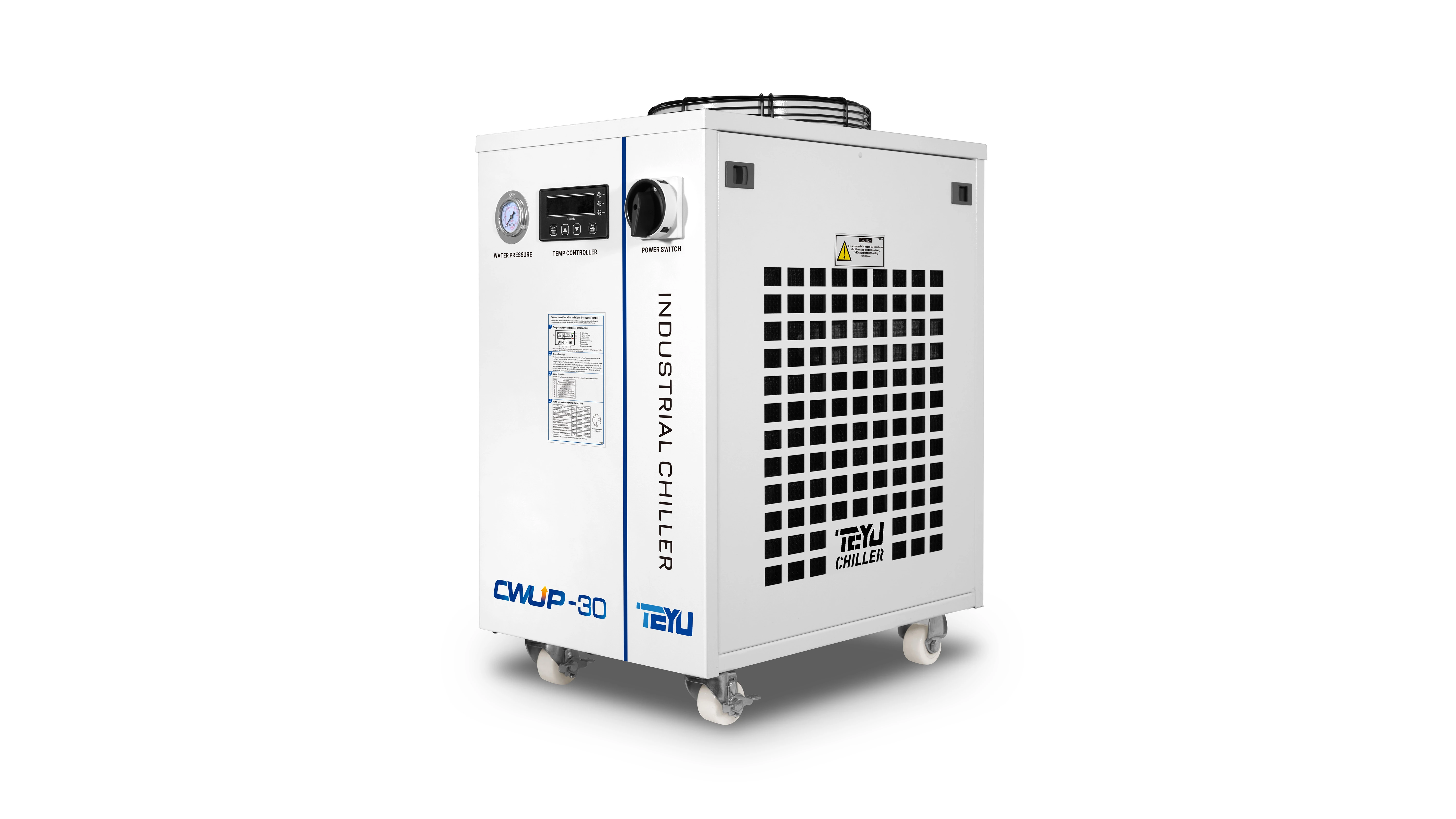 Chiller à eau portable CWUP-30 pour le laser UV laser ultraflue ± 0,1 ° C Précision Modbus 485 Communication