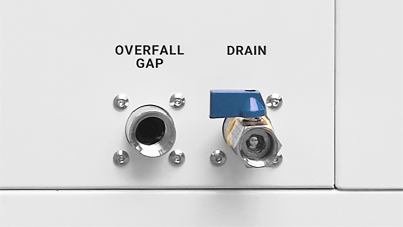 TEYU CWFL-8000 Laser Chiller Drain Port With Valve