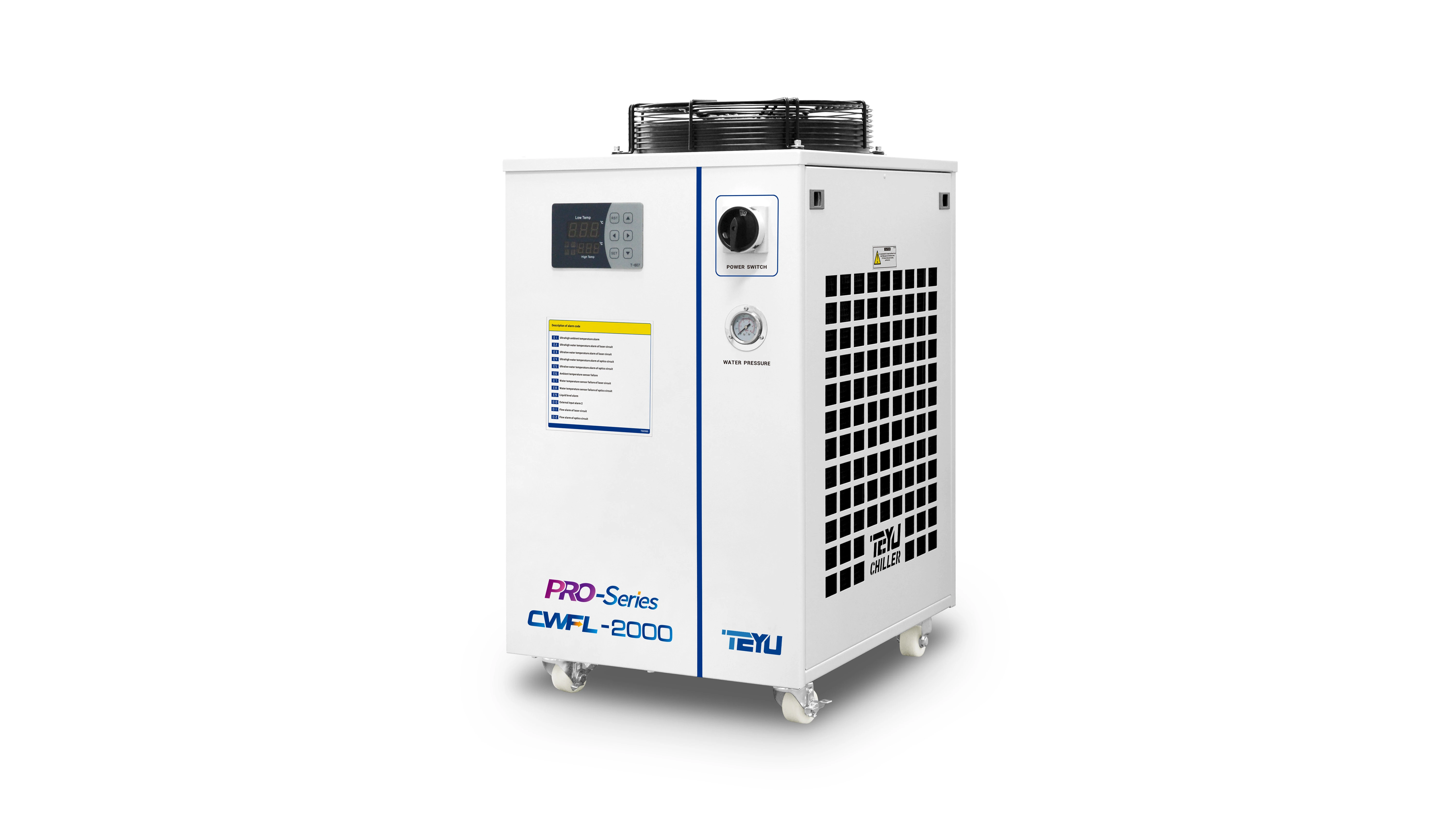 Refroidisseur d'eau refroidi par air CWFL-2000 pour le soudeur de coupe-métal à fibre 2KW