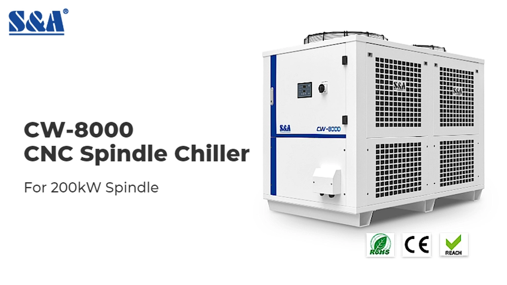 CNC Industrial Water Chiller CW-8000 لـ 200 كيلو وات من المغزل