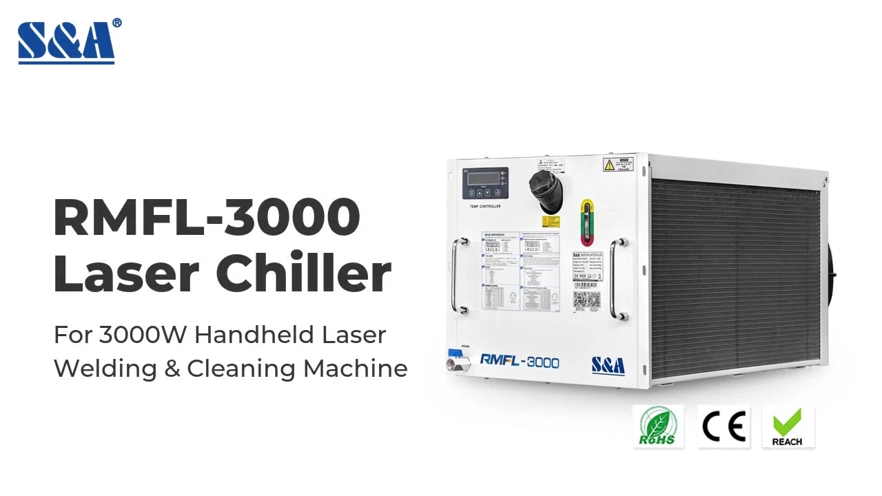 Unité de refroidisseur à eau à montage RMFL-3000 pour le soudage au laser à main 3000W &amp; Machine de nettoyage