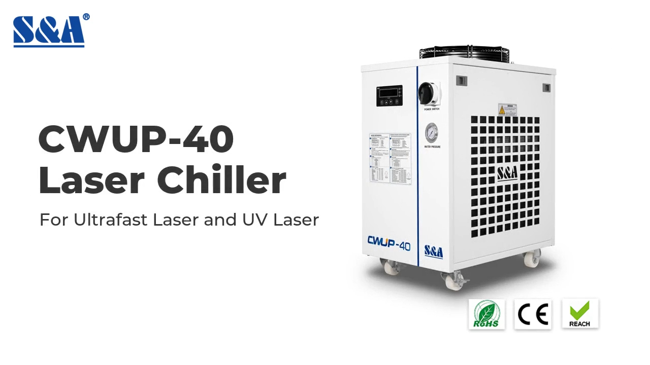 Petit système de refroidisseur CWUP-40 pour le laser UV laser ultraflé ± 0,1 ° C stabilité