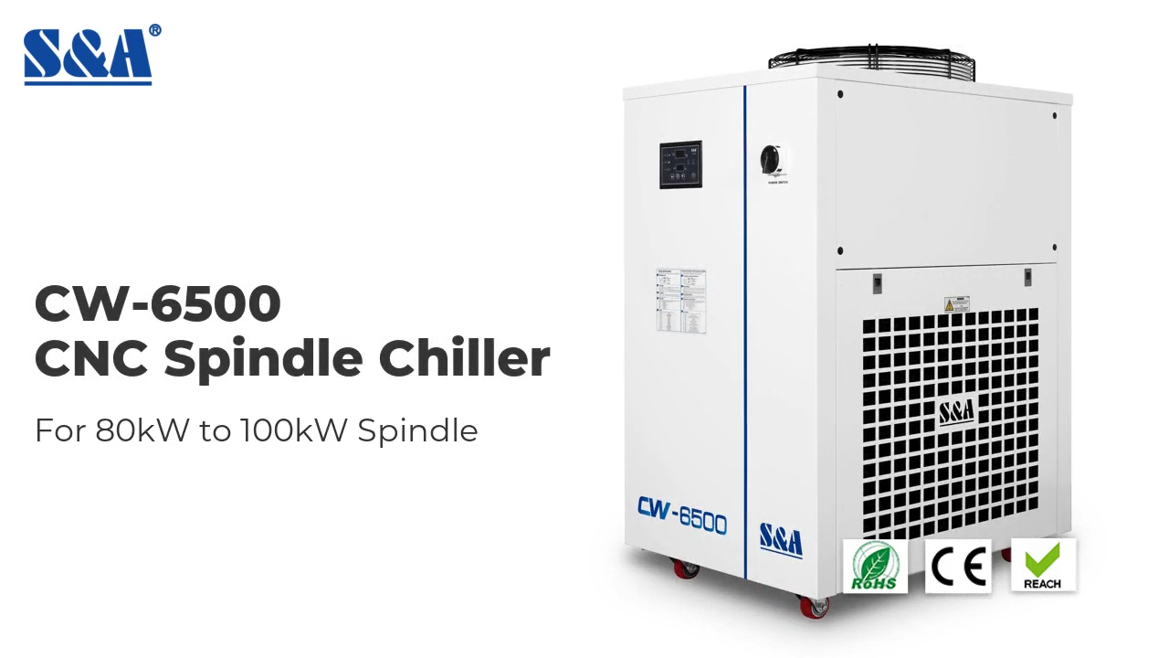 CNC المغزل Chiller CW-6500 مقابل 80 كيلو وات إلى 100 كيلو وات المغزل