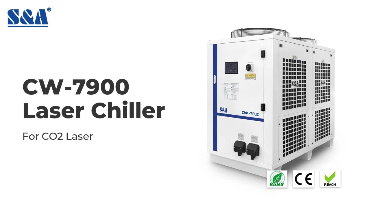 Système de refroidisseur à boucle fermée haute capacité CW-7900 pour le laser CO2 tube scellé