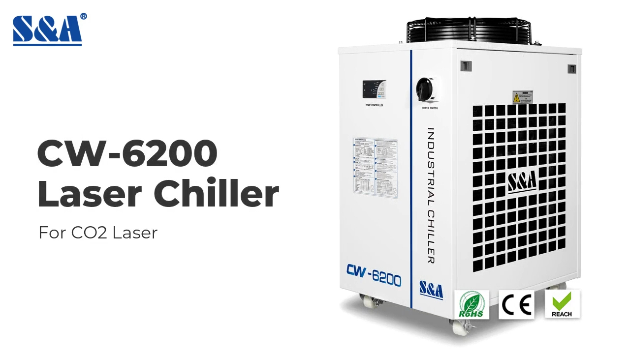 نظام تبريد ليزر ثاني أكسيد الكربون CW-6200 لـ 600W CO2 أنبوب زجاجي بالليزر