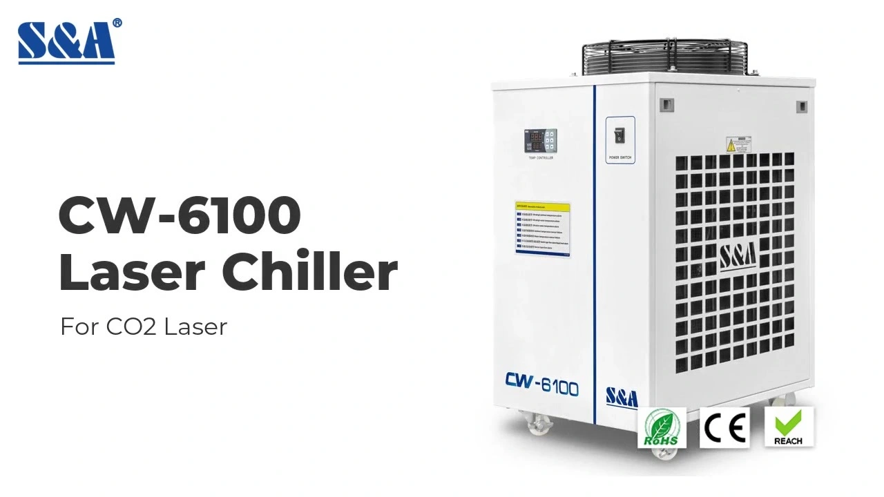 Système de refroidisseur de refroidissement à eau CW-6100 pour le tube laser en verre et en métal