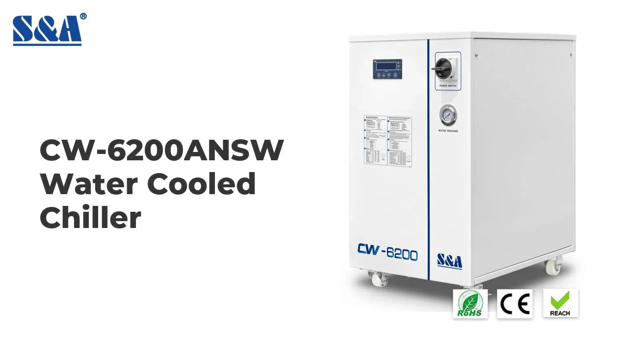 Wasser gekühlte Kälte CW-6200ansW Stille Betrieb ± 0,5 ° C Präzisionskühlung