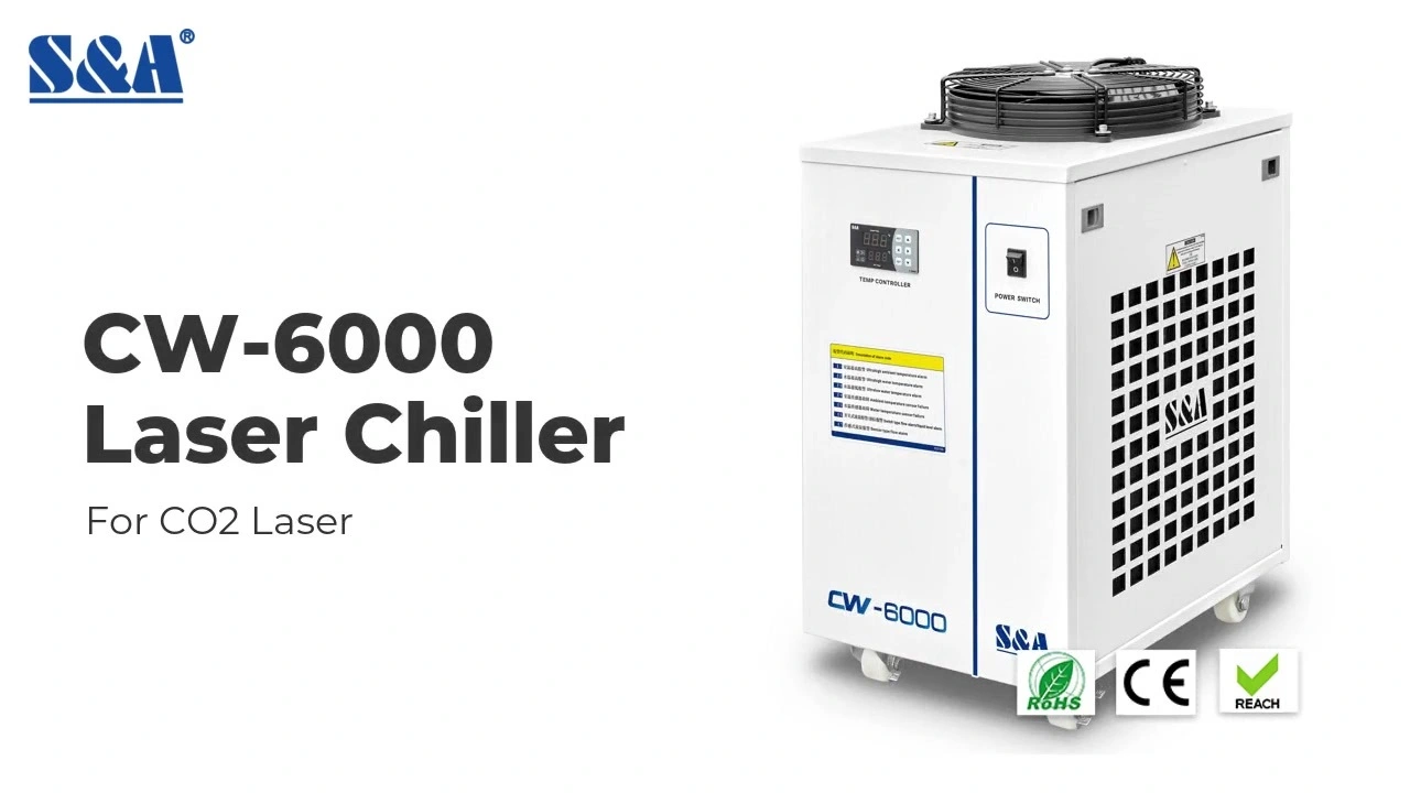 CW-6000 نظام مبرد الهواء CW-6000 لنظام ليزر ثاني أكسيد الكربون
